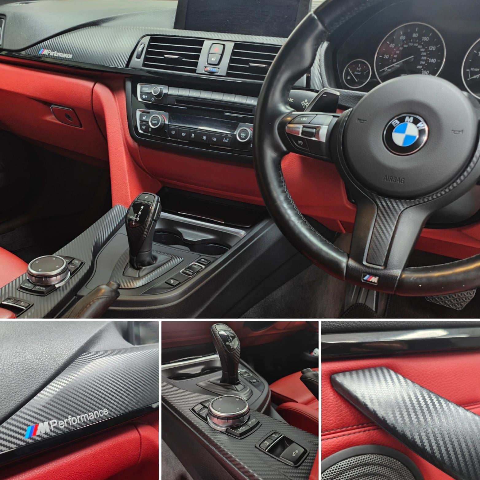 WRAPPING SERVICE - BMW F3X INTERIOR TRIM SET - 3D CARBON (F30 F31 F32 F33 F34 F36)